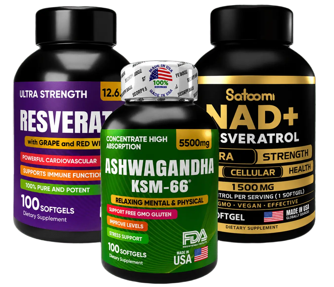 Combo Nad Ashwagandha Resveratrol